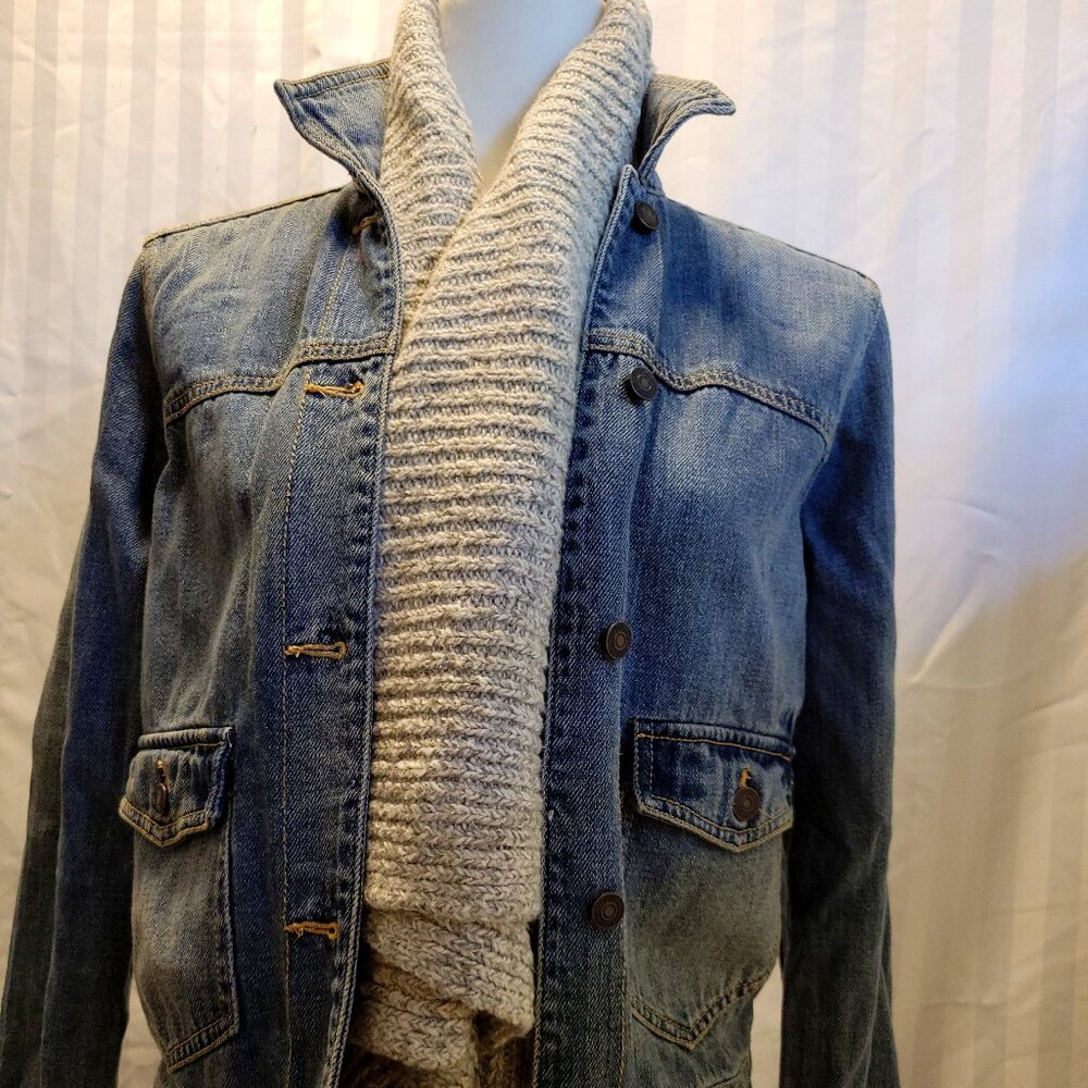 Abercrombie & Fitch Jean Jacket with Scarf